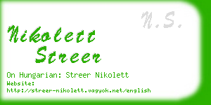 nikolett streer business card